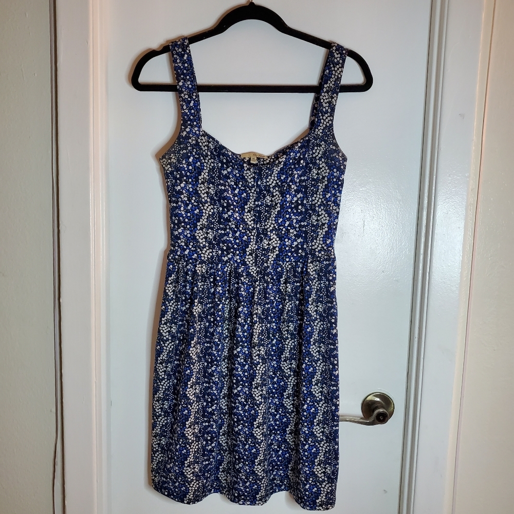 Blue floral dress